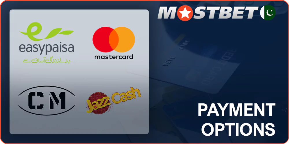 Payment methods at Mostbet Pakistan Casino