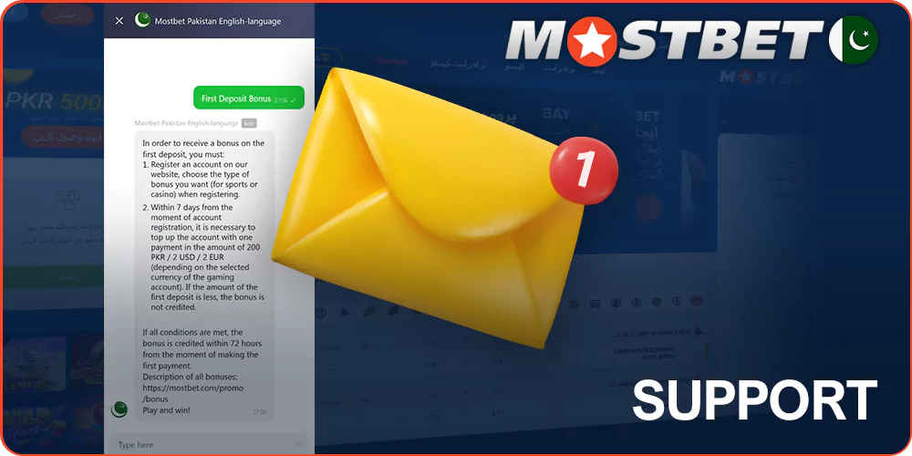 Customer support on the Mostbet app