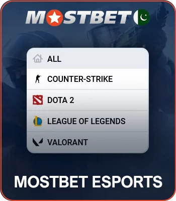 Cybersports betting at Mostbet