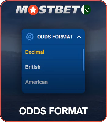 Mostbet PK Odds Format